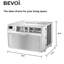 Climatiseur de fenêtre 18 000 BTU avec télécommande Bevoi en blanc 230 V