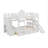 Full-Over-Full Castle-Themed Bunk Bed, Wooden Bunkbed With 2 Drawers & 3 Shelves, Including Slide And Storage Stairs-1007344409-1007344408