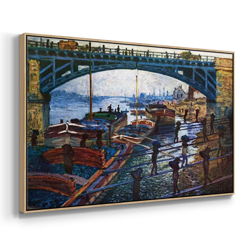 «The Coal Carrier», reproduction d'art encadrée sur toile par Claude Monet, Naturel, H 17 po x l 25 po x P 2 po