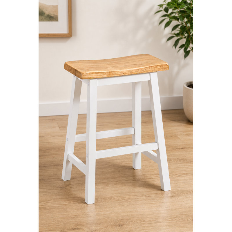 Tabouret de bar 24 po Pereira, Naturel / Blanc