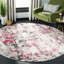 Tapis à motif abstrait gris / rose Strasser-684007