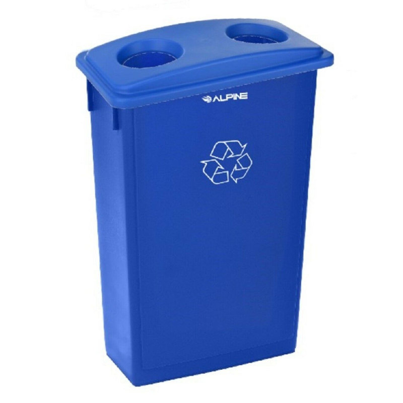 Poubelle de recyclage de 23 gallons et couvercle de séparation pour poubelle