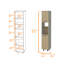 Garde-manger, six tablettes, porte double