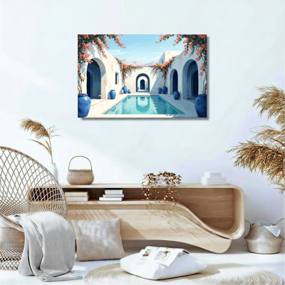 Ensemble de 1 tableau sur toile Jardin méditerranéen