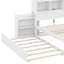 Lit plateforme double avec tablettes coulissantes-1425942184