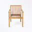 Ensemble de 2 chaises de salle à manger d'extérieur avec coussin moelleux et dossier à lattes-406879158