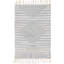Tapis gris / blanc en coton tissé à plat à la main Justice-195421340