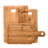 Versatile 3-piece Bamboo Cutting Board Set In Assorted Sizes With Two Boards And One Paddle Serving Platter Board For Kitchen, Home, Serving