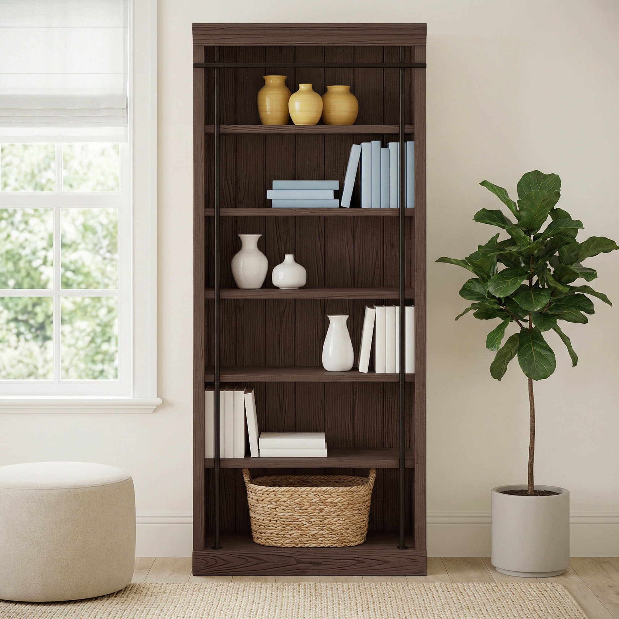 Lorna Standard Bookcase, Oak