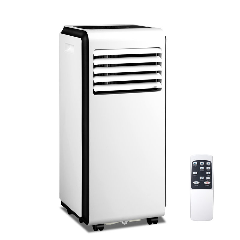 Electactic 8,000 Btu Portable Air Conditioner ,cools 350 Sq.ft To 61°f, 4 Modes (cool/dry/fan/sleep), =45db Ultra Quiet, Easy Install Includes Remote & Washable Filter