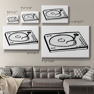 Vinyl Sketch Premium Gallery Wrapped Canvas - Ready to Hang
