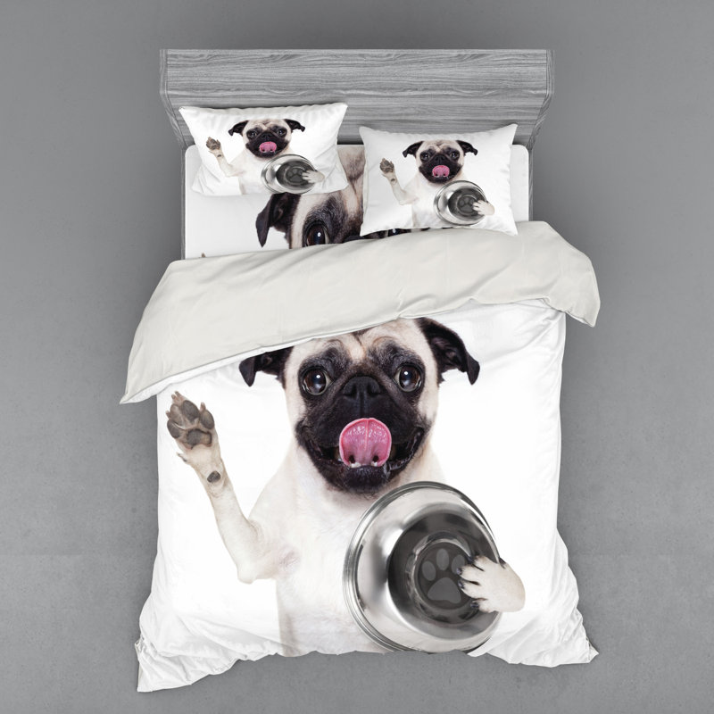 Ensemble de housse de couette carlin, Housse de couette grand + 3 pièces supplémentair