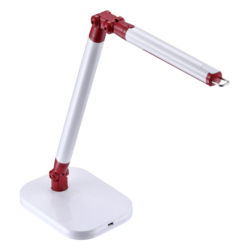 Lampe de bureau 19 po Wylie, Blanc / Rouge