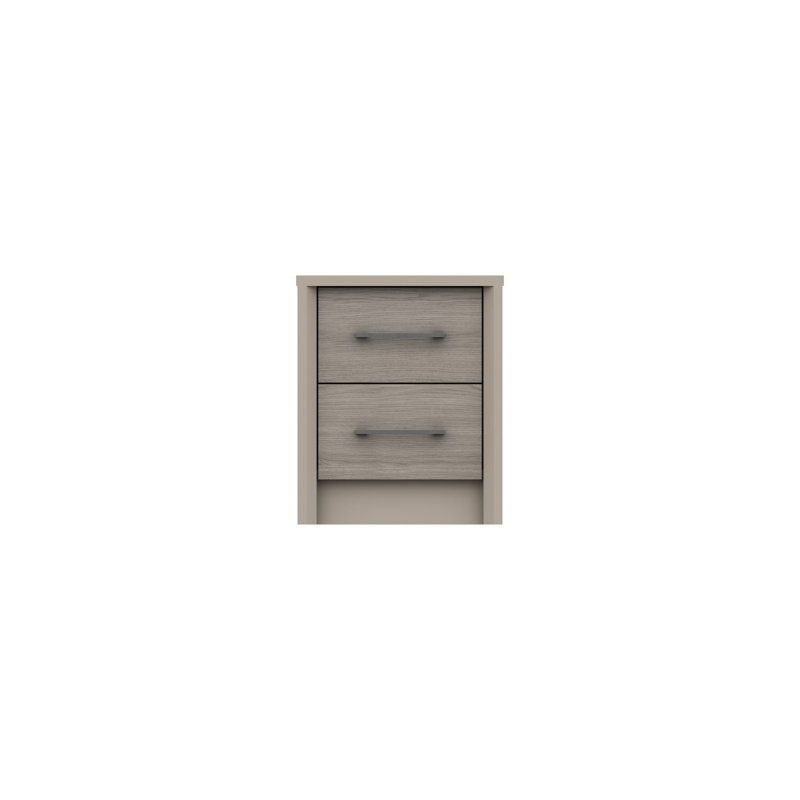 Wyman 43.3cm W Manufactured Wood Bedside Table, Grey Oak