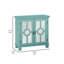 Armoire décorative Anik, 2 portes en verre incrustées de miroirs, bois-114018904