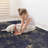 Washable Temeshia 2'6'' x 10' Runner Temeshia (Black+Gold, 2'6'' x 10')