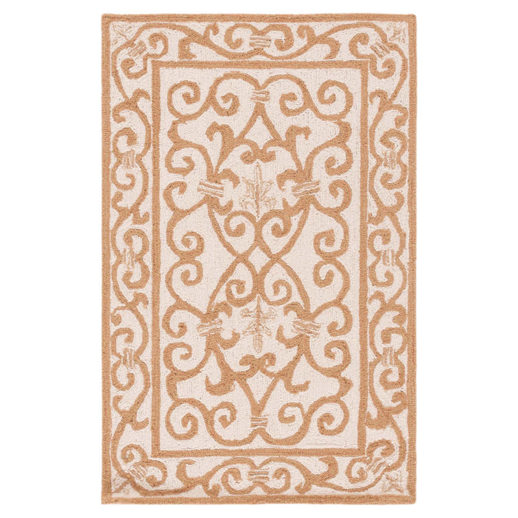 Bissette Hand Hooked Wool Pile Oriental Rug