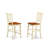 5 Piece Counter Height Pub Set Includes a Rectangle Dining Room Table and 4 Kitchen Chairs, Buttermilk & Cherry-63260468-3921995