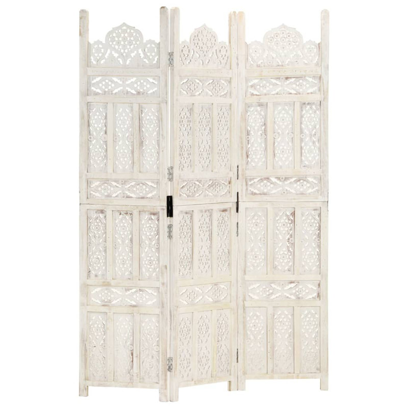 Shenandoah 165cm H Folding Room Divider, White, 3