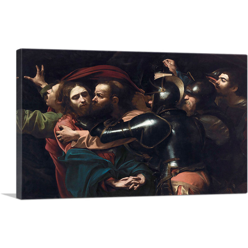 La prise du Christ, la trahison du Christ - reproduction, H 12 po x l 18 po x P 0,75 po