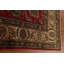 Tapis rouge unique en laine noué à la main de style années 1960 de 9 pi 10 po x 12 pi 3 po Leneah