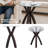 Montana Criss Cross Base Glass Top Table in Black-1278861938