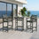 Ensemble de table et chaises d'extérieur toutes saisons à hauteur de bar en PEHD pour balcon de patio bistro