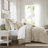 Piece King Bedding Sets, Cotton Muslin Quilt with Embroidered Tacking
