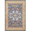 Tapis bleu lavable décoratif à motif floral traditionnel bleu-416035191