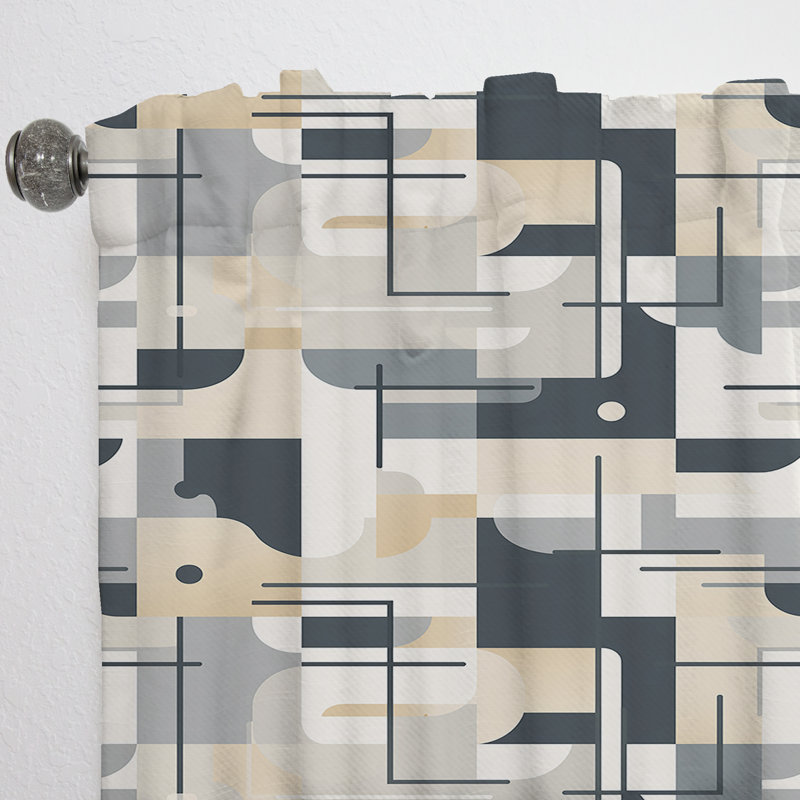 Minimalisme équilibré - Rideau en velours moderne - obscurcissant - 1 panneau, L 52 po x L 63 po