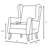 Critta Upholstered Wingback Accent Club Chair Brown