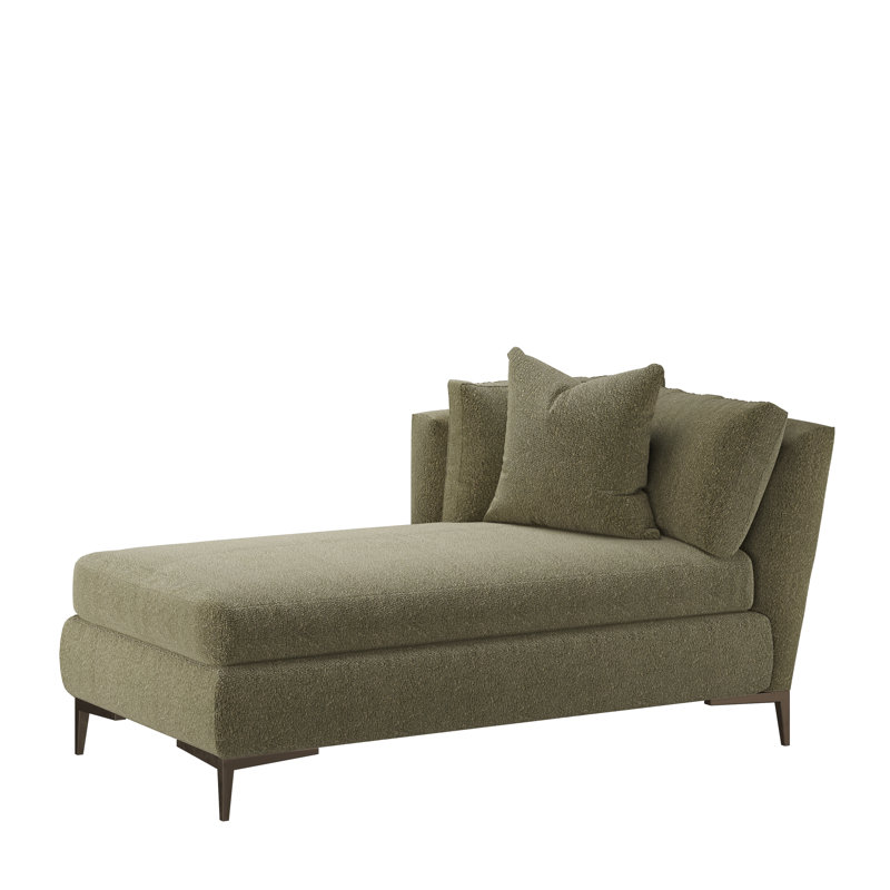 Aiden Chaise Lounge, Antique Bronze, Left Hand Facing, Rise Fern (Performance fabric) 1357-34