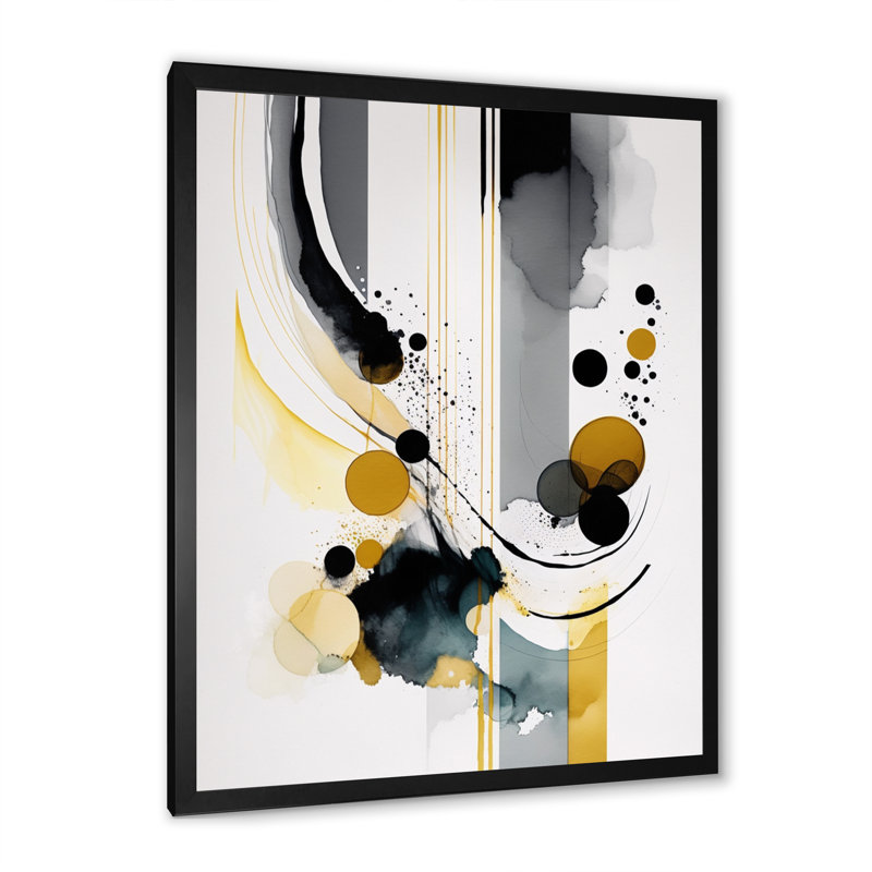 «Abstract Transitional Shapes I», reproduction sur toile, Impression noire sur toile encadrée, L 12 po x H 20 po