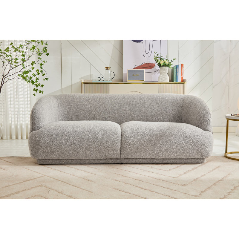 Aria Curved Boucle Sofa, 3