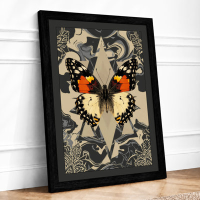 Mirrored Butterflies Eclectic - Framed Print