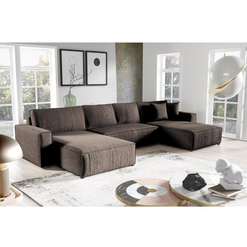Beyazit 6 Seater Sofa Bed, Brown