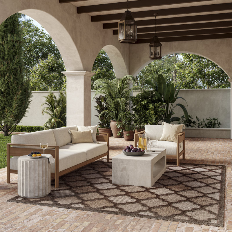 Moung Trellis Indoor/Outdoor Area Rug, Rectangle 6' x 9'
