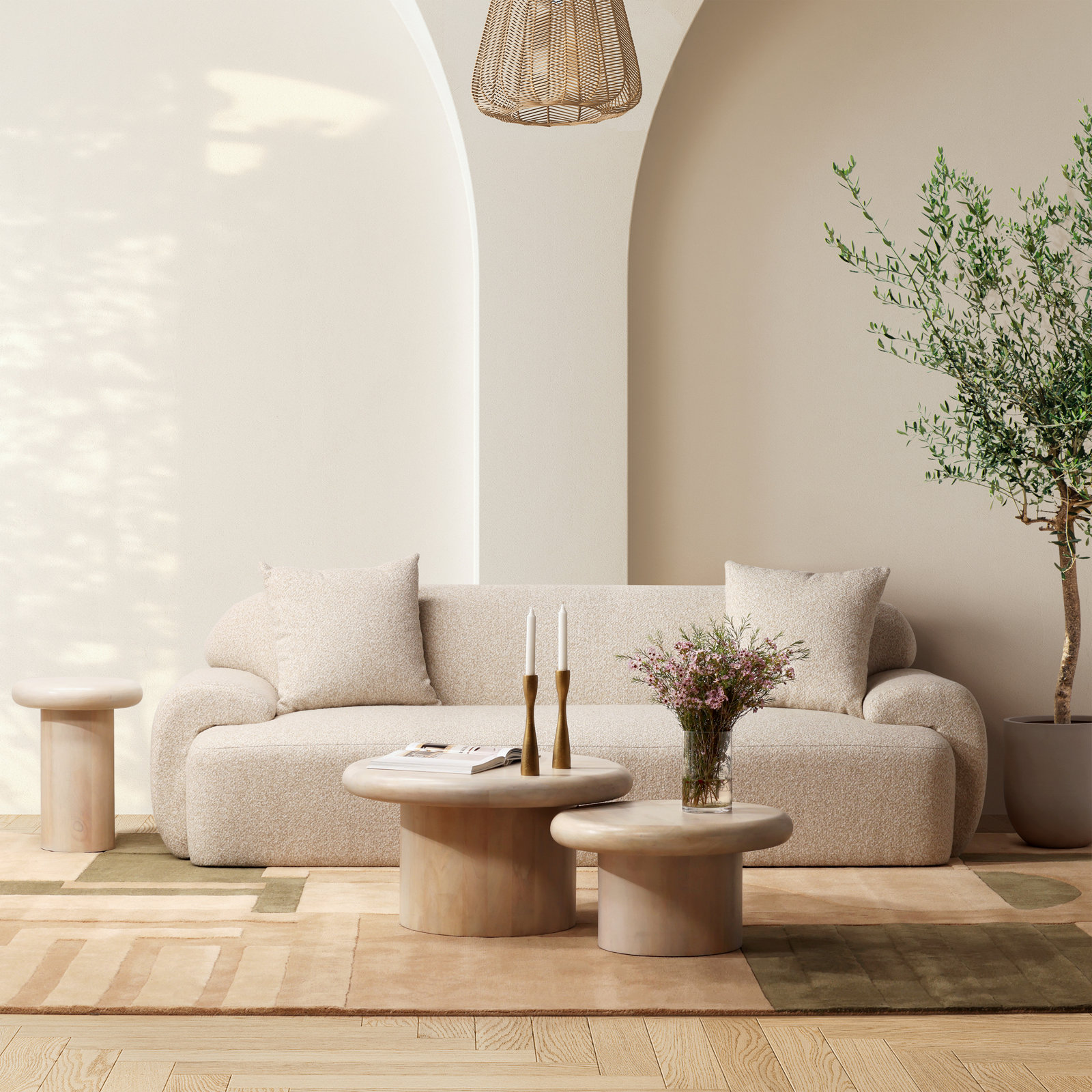 Mayzie Solid Wood Single Coffee Table