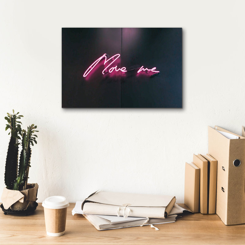 «Move Me In Neon Pink» par Epic Portfolio, art mural sur toile, H 12 po x l 18 po x P 0,75 po