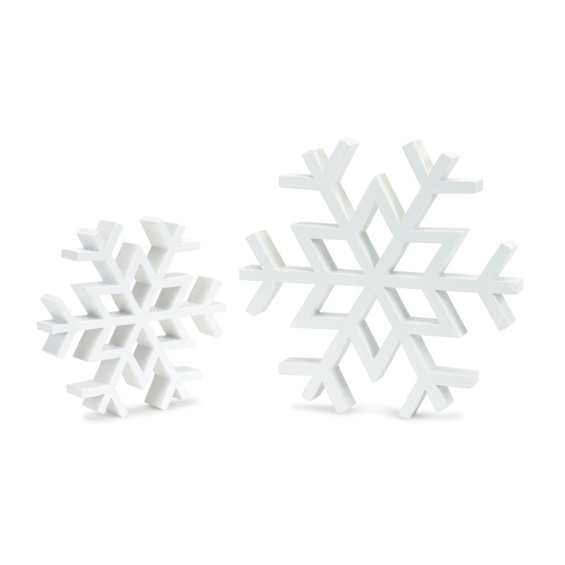 Ensemble de flocons de neige en bois 12 pièces