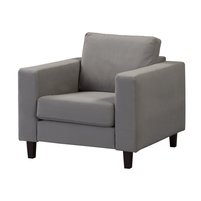Laila-Grace Upholstered Armchair, Grey, Black