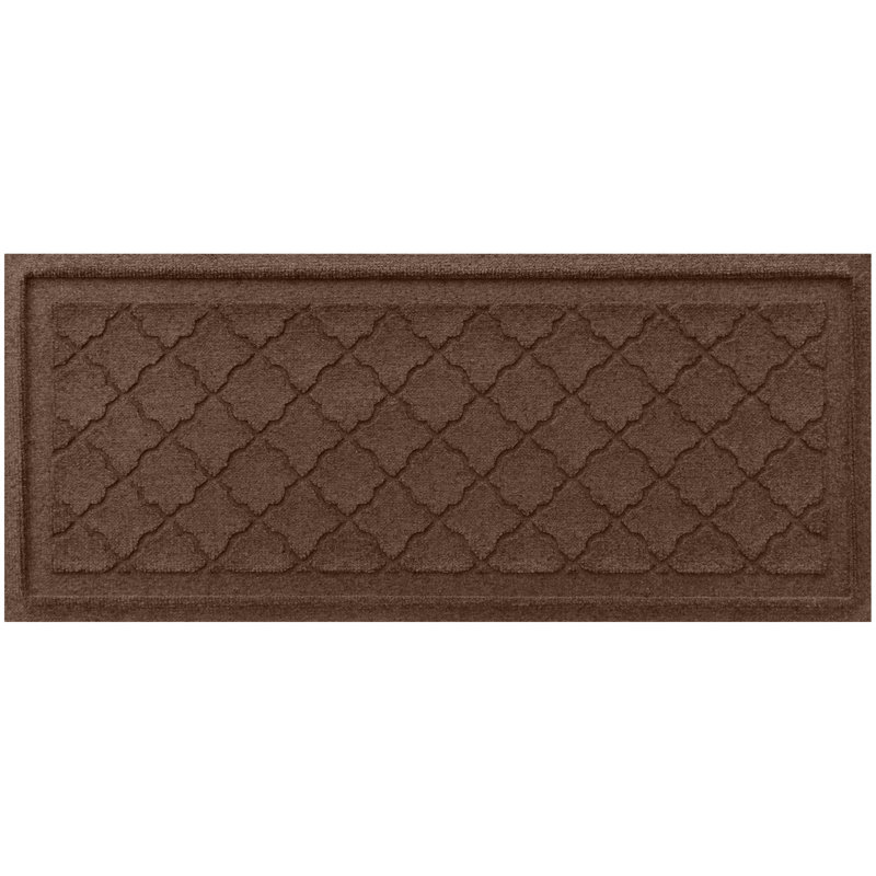 WaterHog Cordova 15 in. x 36 in. Indoor Outdoor Boot Tray, Dark Brown