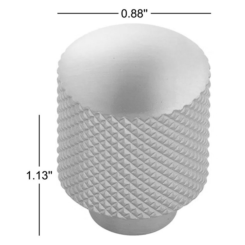 Verge Cylindrical Knob, Stainless Steel