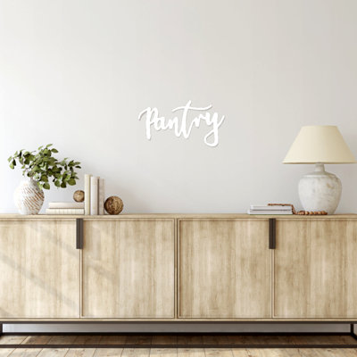 Pantry Metal Wall Art Decor - Kitchen Wall Hanging Sign - Modern Farmhouse Rustic Metal Artwork - Food Storage Pantry Sign - Home Kitchen Dining Room Decoration - Minimalist Iron Wall Decor - Housewarming Gift