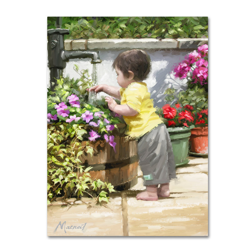 «The Water Fountain» par Armand, reproduction sur toile, H 24 po x l 18 po x P 2 po