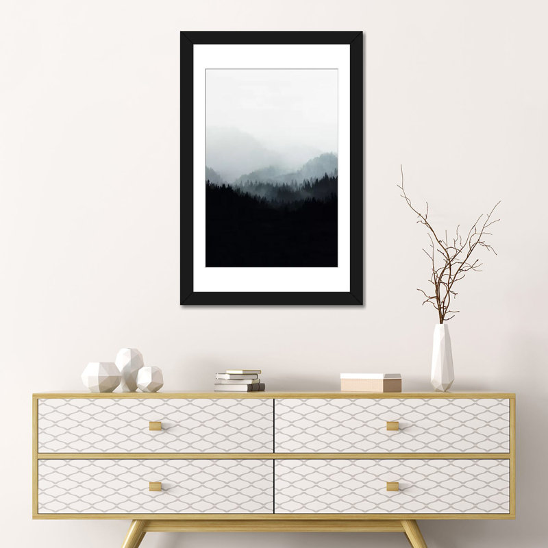 « bois v. y ii » par mareike böhmer, impression sur toile tendue, H 24 po x l 16 po x P 1 po, Papier d'art encadré noir