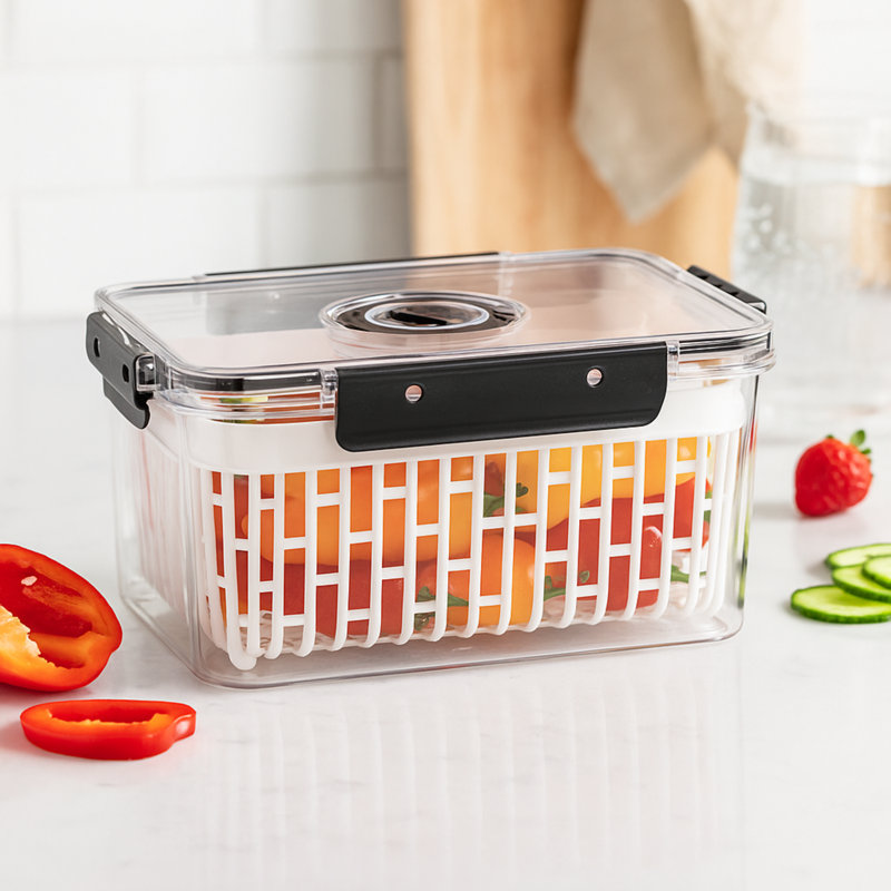 Boîte à fruits et légumes avec date réglable - 9,5 x 6,75 x 4,6 po