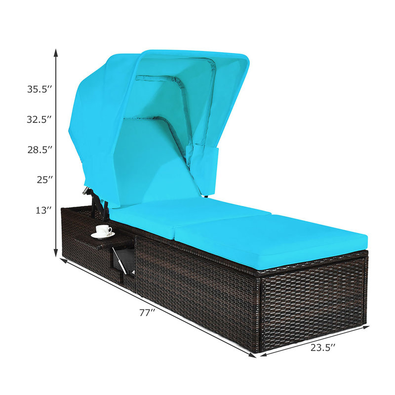 Chaise longue avec coussin Cieran