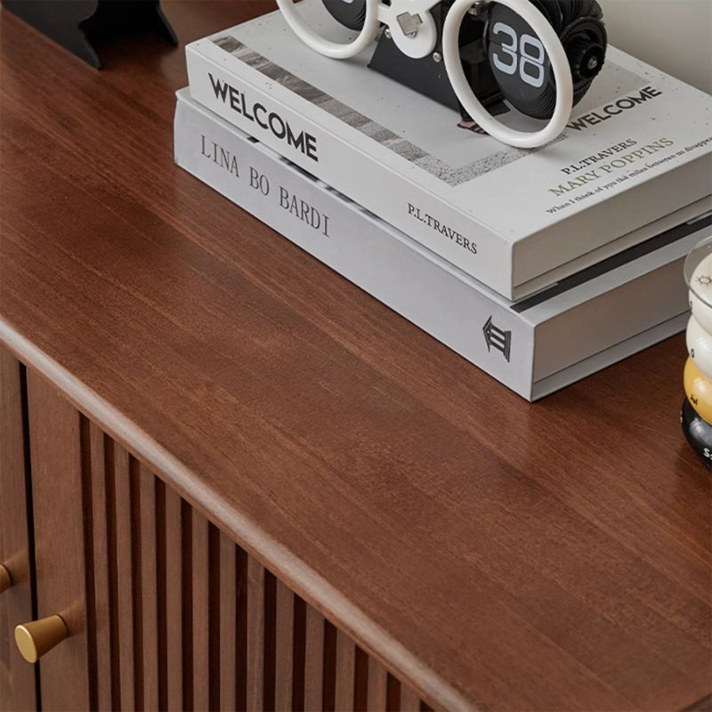 Modern Nut-Brown Solid Wood Shoe Storage