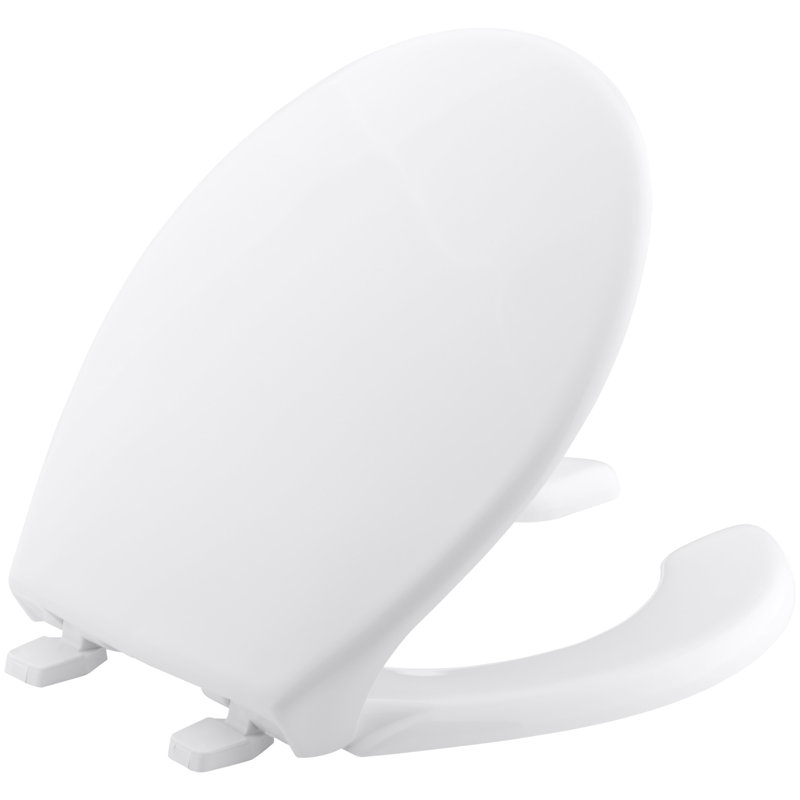 Siège de toilette à l'avant arrondi Lustra, Blanc